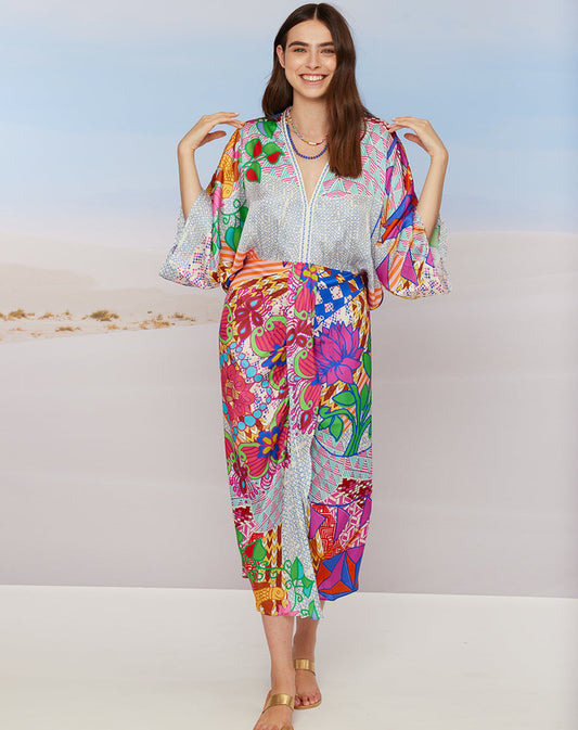 Sophia Kimono Rangoli-jurk